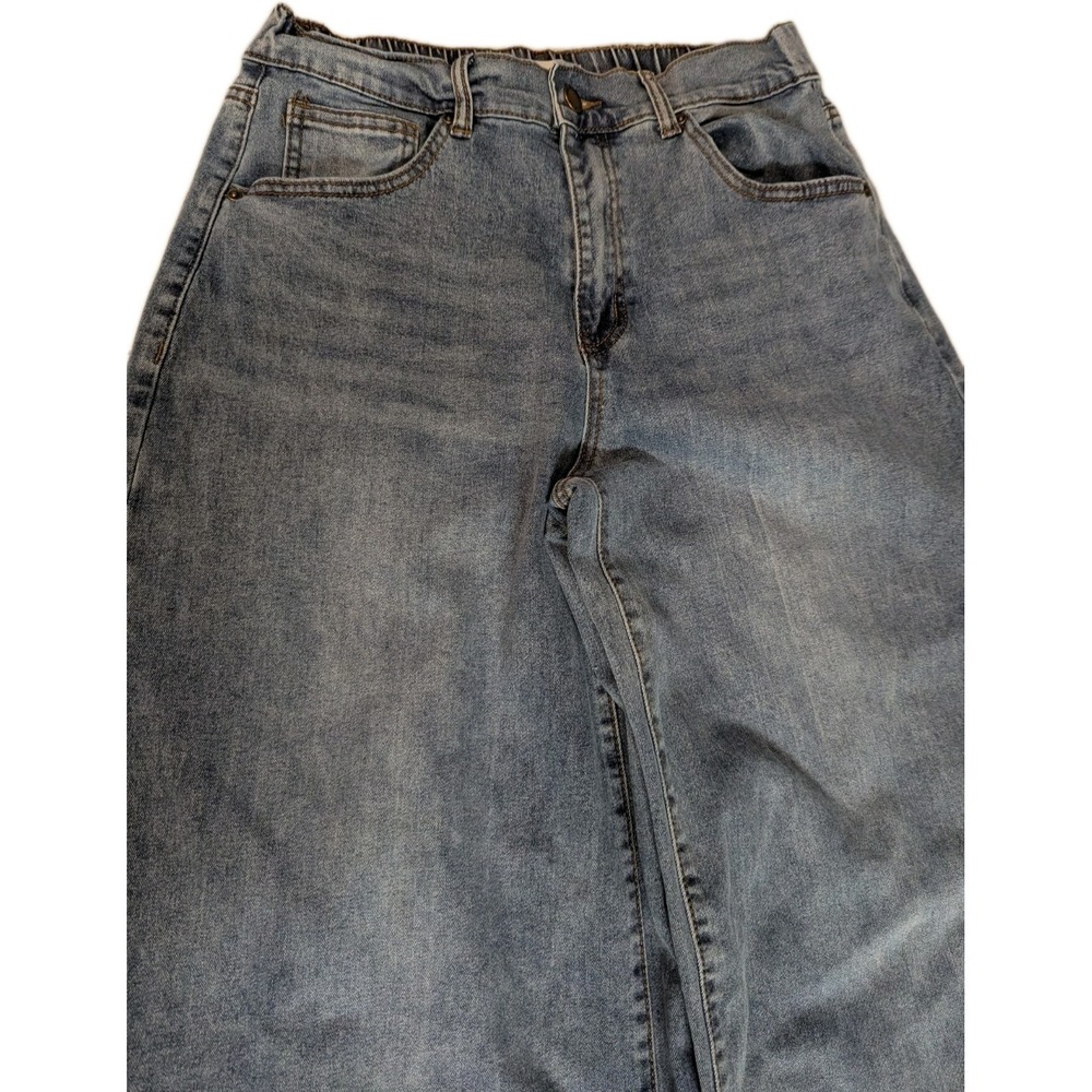 FIRE & RAIN Wide Leg Jeans Womens Size 9 Denim High Rise Stretch Medium Wash - Picture 14 of 15
